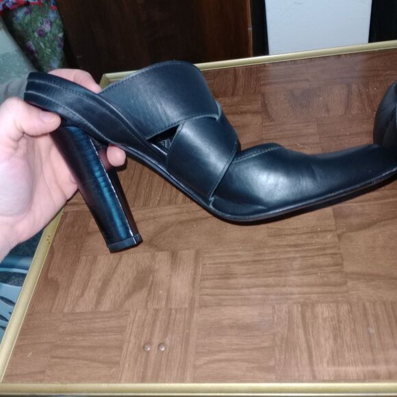 Y2K Bebe Black Sling Back Pump Style Heels Made In Spain 9.5 Medium - Picture 11 of 11